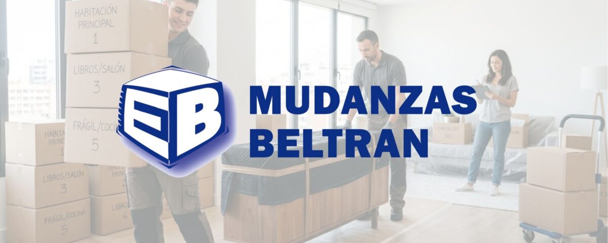 Profesionales realizando una mudanza económica y trasladando cajas y muebles protegidos en una vivienda.